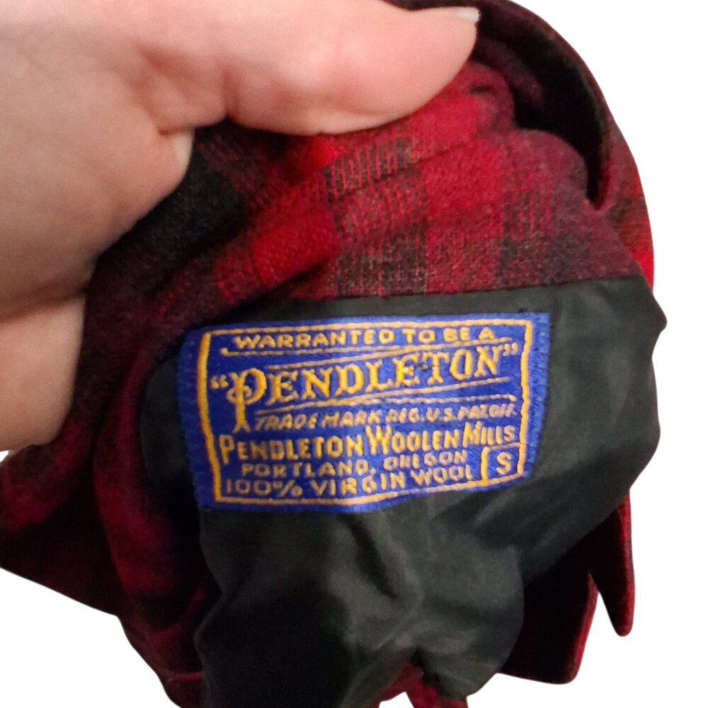 Pendleton topster jacket mens Small wool red plai… - image 5